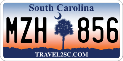 SC license plate MZH856