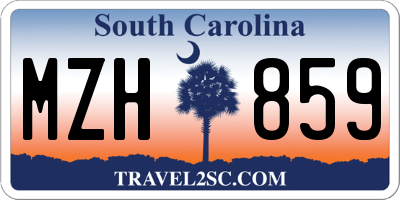 SC license plate MZH859