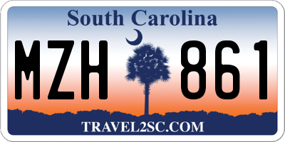 SC license plate MZH861