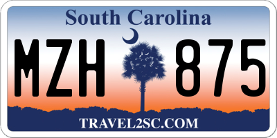 SC license plate MZH875