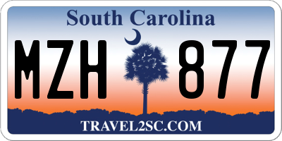 SC license plate MZH877