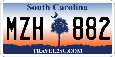 SC license plate MZH882