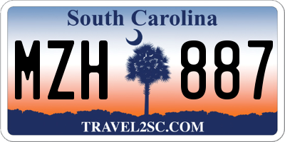 SC license plate MZH887