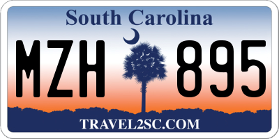 SC license plate MZH895
