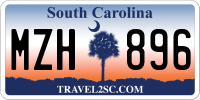 SC license plate MZH896
