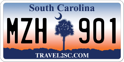 SC license plate MZH901