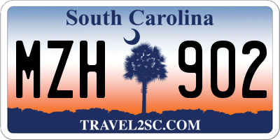 SC license plate MZH902