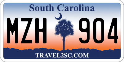 SC license plate MZH904