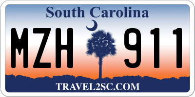 SC license plate MZH911