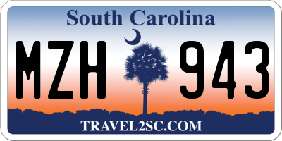 SC license plate MZH943