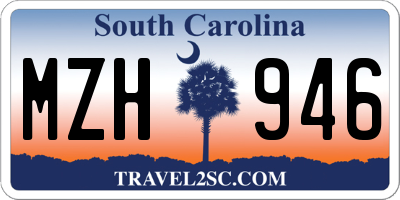 SC license plate MZH946
