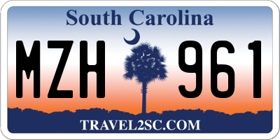 SC license plate MZH961