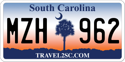 SC license plate MZH962