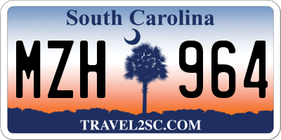SC license plate MZH964