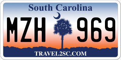 SC license plate MZH969