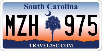 SC license plate MZH975