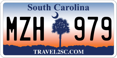 SC license plate MZH979