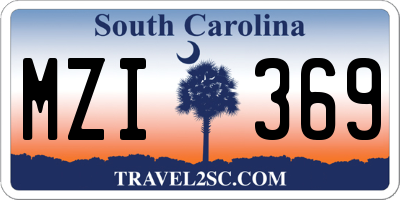 SC license plate MZI369