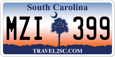 SC license plate MZI399