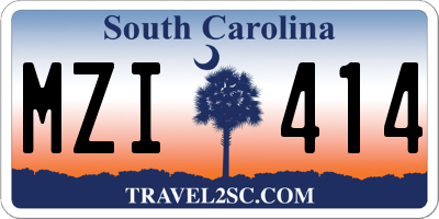 SC license plate MZI414
