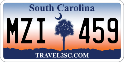 SC license plate MZI459