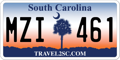 SC license plate MZI461
