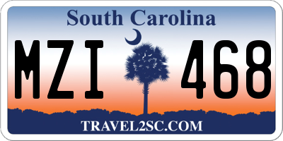 SC license plate MZI468