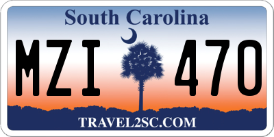 SC license plate MZI470