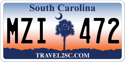 SC license plate MZI472