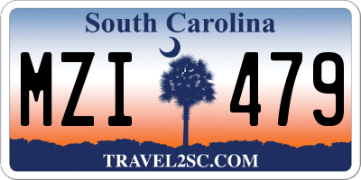 SC license plate MZI479