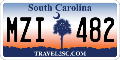 SC license plate MZI482