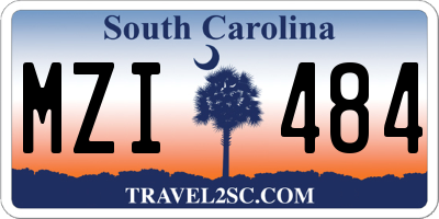 SC license plate MZI484