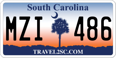 SC license plate MZI486