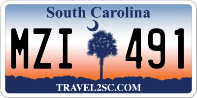 SC license plate MZI491