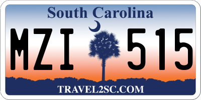 SC license plate MZI515