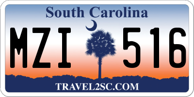 SC license plate MZI516