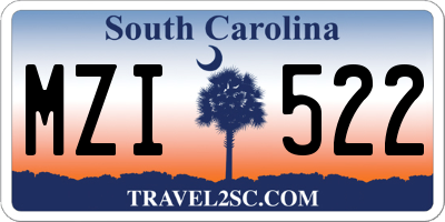 SC license plate MZI522