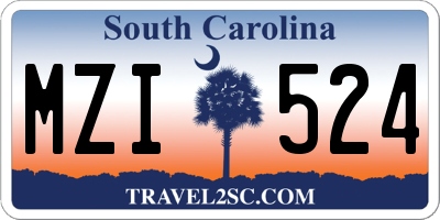 SC license plate MZI524