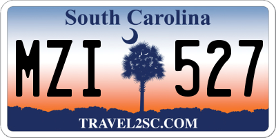 SC license plate MZI527