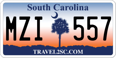 SC license plate MZI557