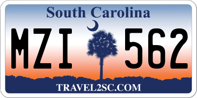 SC license plate MZI562