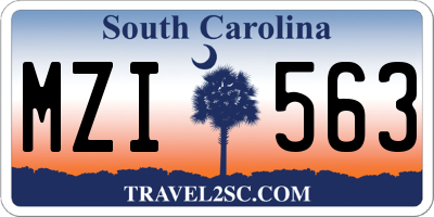 SC license plate MZI563