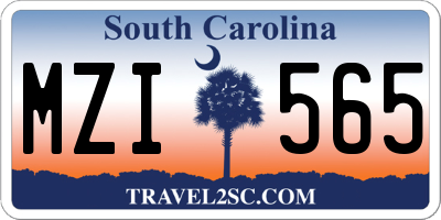 SC license plate MZI565