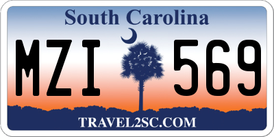 SC license plate MZI569