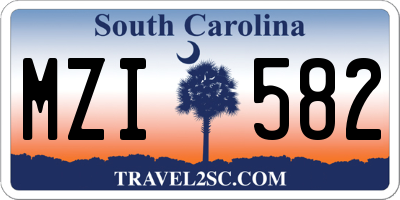 SC license plate MZI582