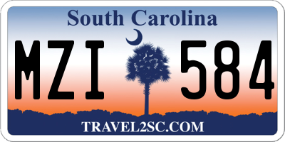 SC license plate MZI584