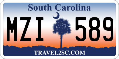 SC license plate MZI589