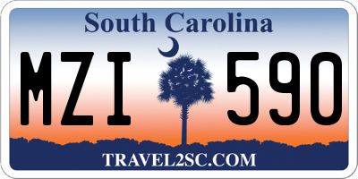 SC license plate MZI590