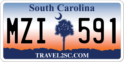 SC license plate MZI591