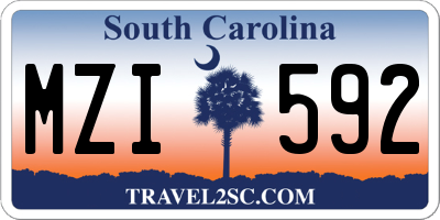 SC license plate MZI592